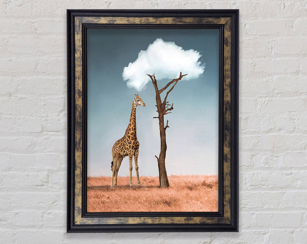 Giraffe Tree Framed Print