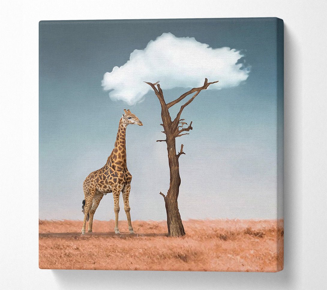  A Canvas Print of Giraffe Tree Canvas Art