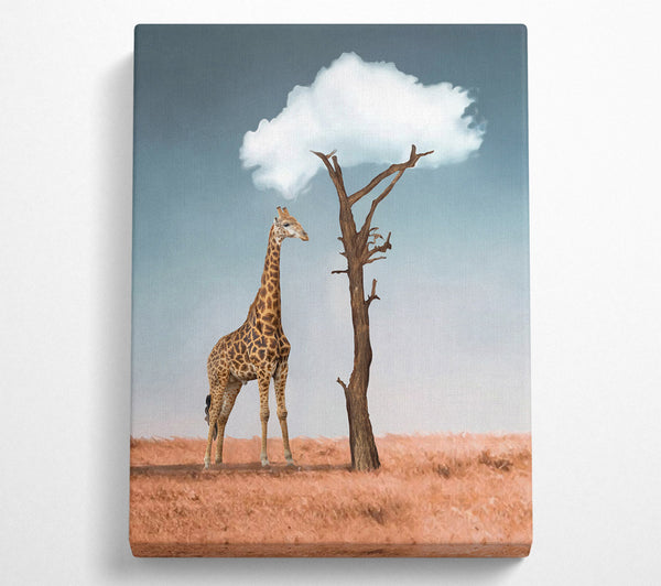  A Canvas Print of Giraffe Tree Canvas Art