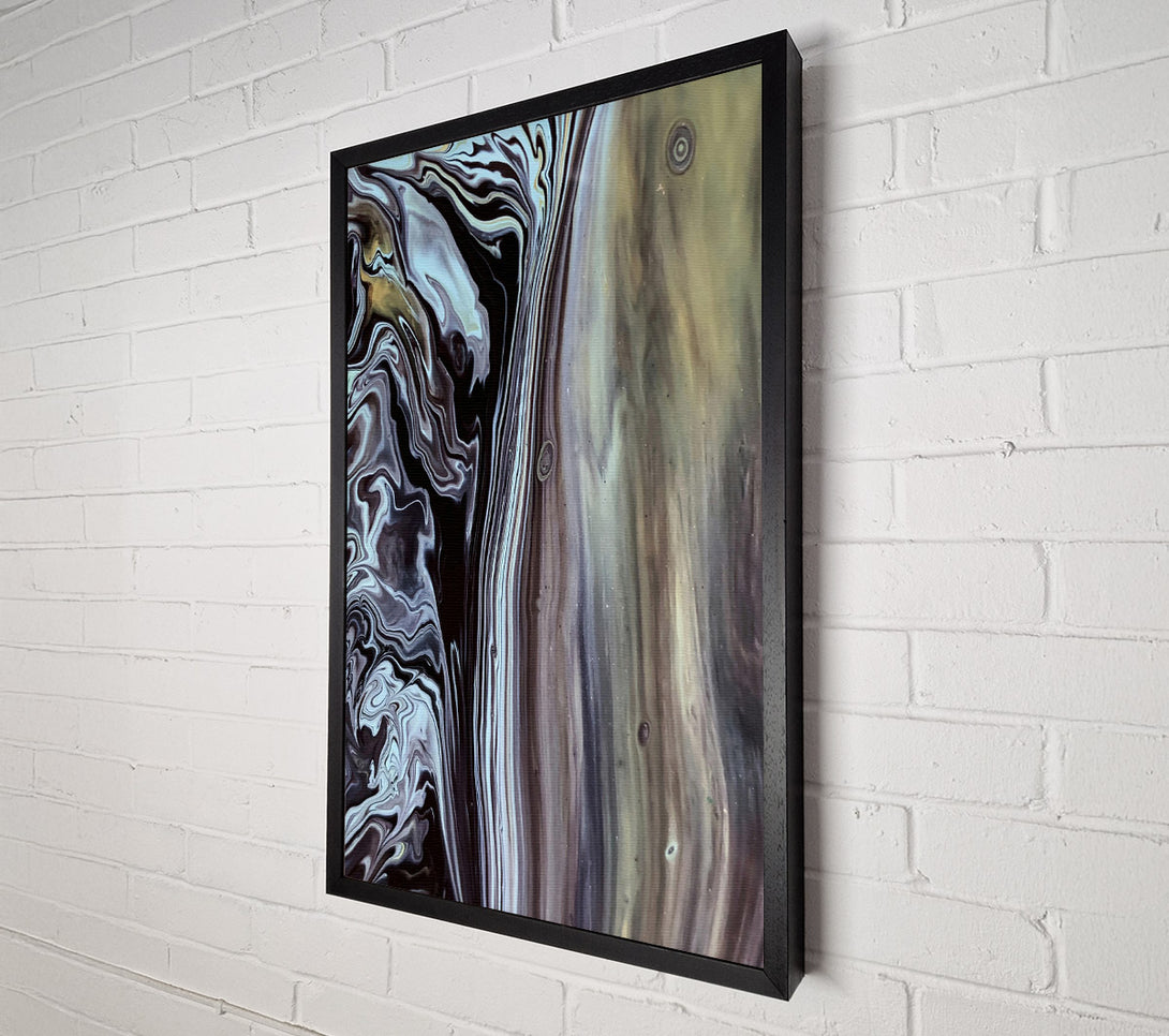  A Canvas Print of Ebony And Ivory Swirl Canvas Print