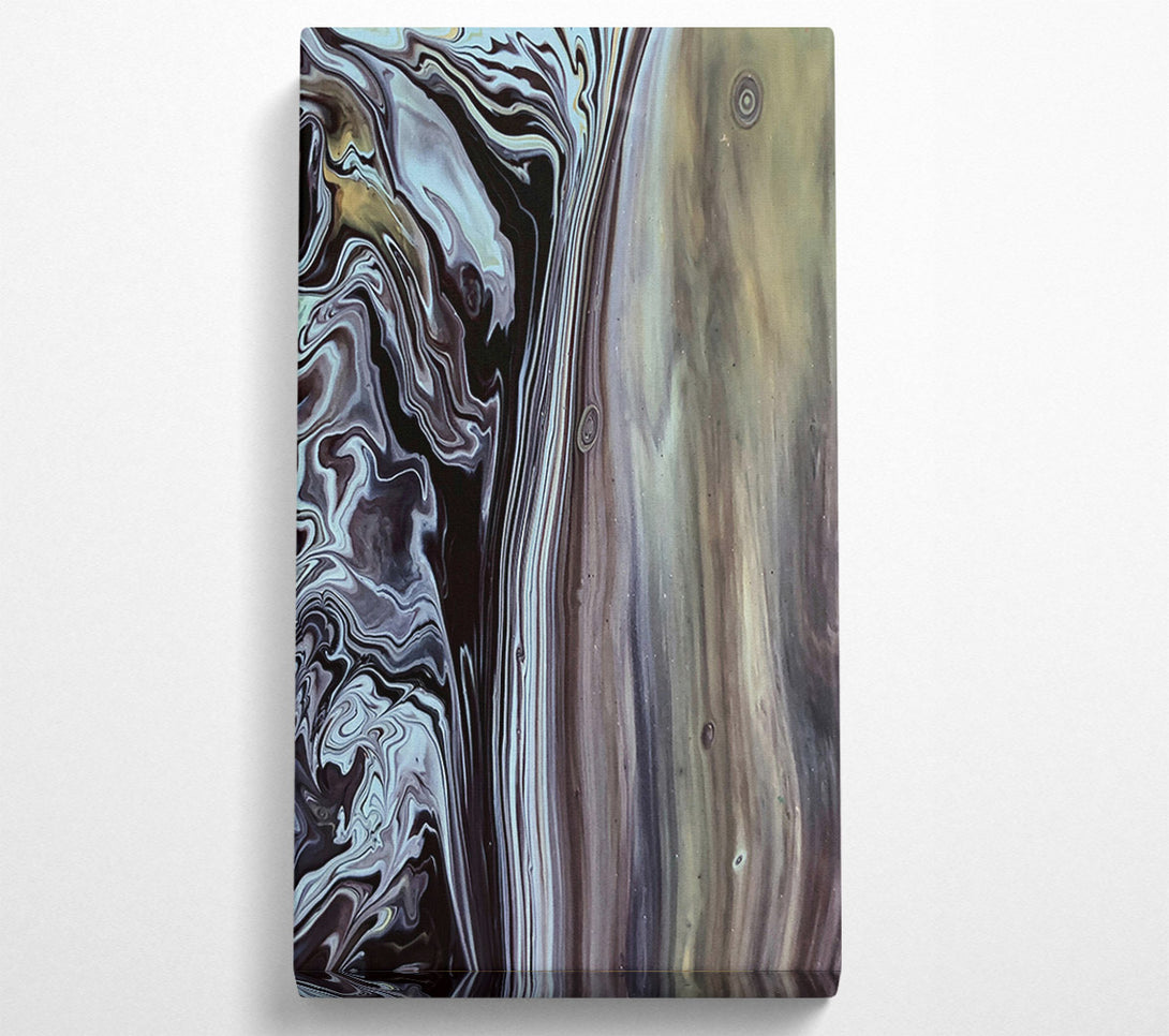  A Canvas Print of Ebony And Ivory Swirl Canvas Print