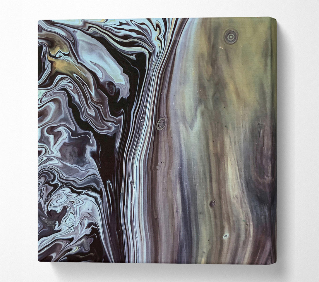 A Canvas Print of Ebony And Ivory Swirl Canvas Print