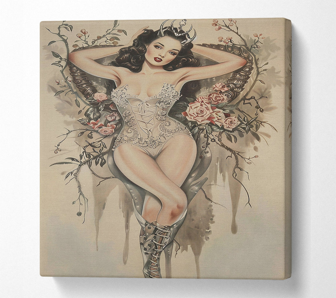  A Canvas Print of Pale Beauty'S Embrace Canvas Art