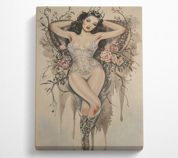  A Canvas Print of Pale Beauty'S Embrace Canvas Art