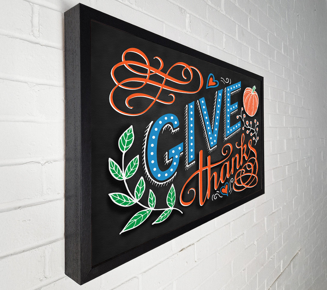  A Canvas Print of Give Thanks Canvas Wall Art