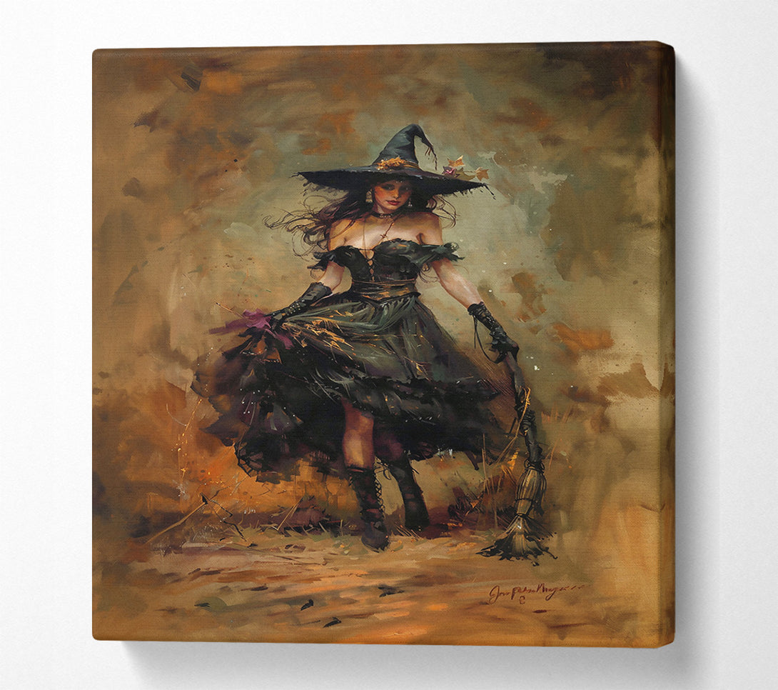  A Canvas Print of Ochre Witch'S Departure Canvas Art