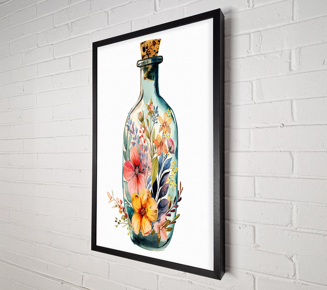  A Canvas Print of Glass Bottle Flowers Canvas Print