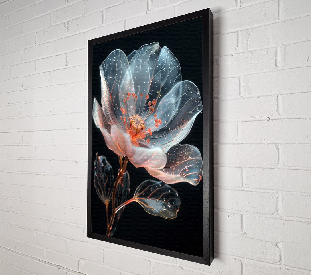  A Canvas Print of Glass Flower Canvas Art