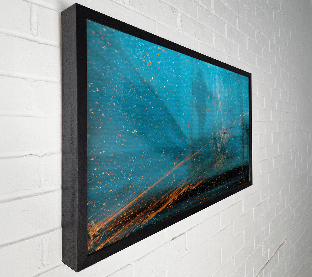  A Canvas Print of Azure Dust And Lines Canvas Wall Art