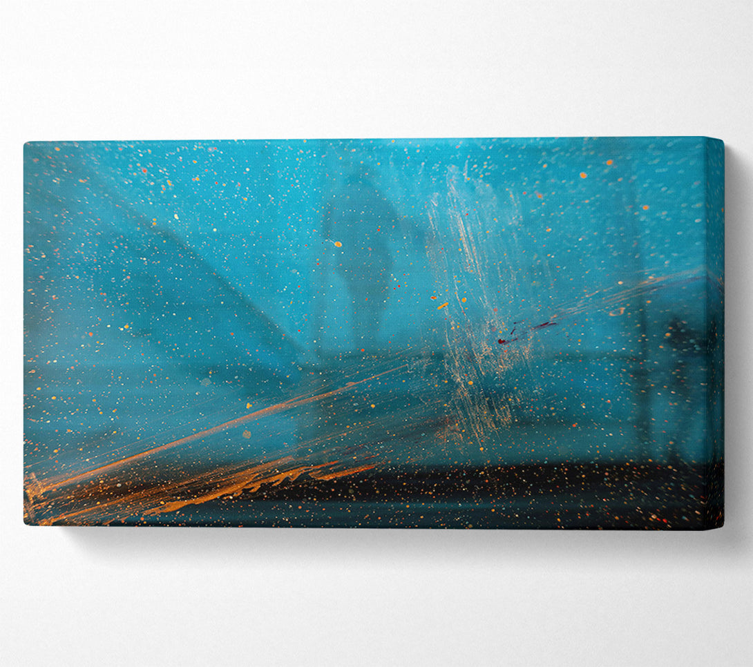  A Canvas Print of Azure Dust And Lines Canvas Wall Art