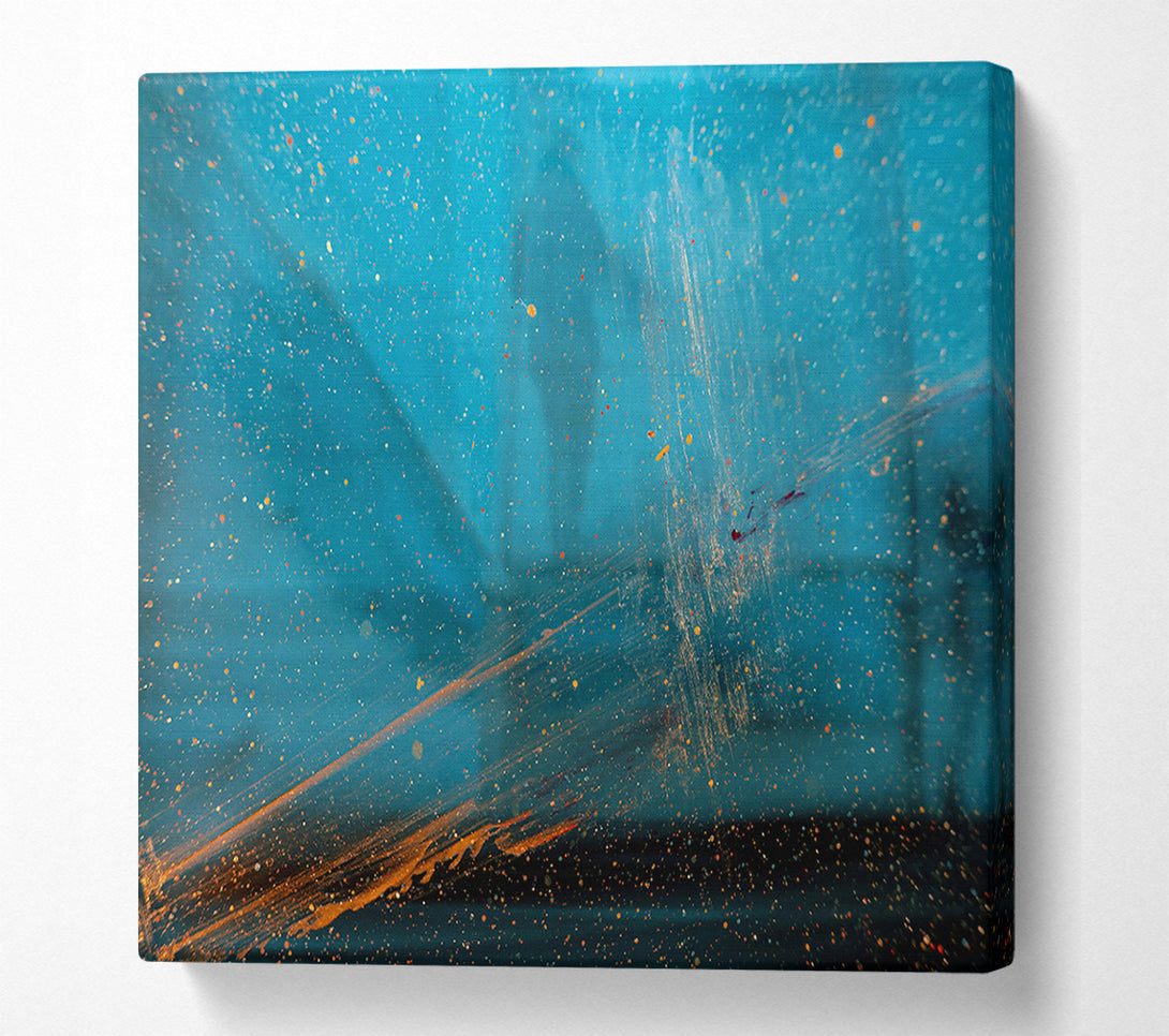  A Canvas Print of Azure Dust And Lines Canvas Wall Art