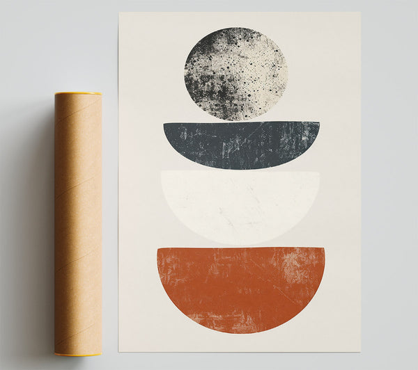 Terracotta Balanced Forms Giclee Print