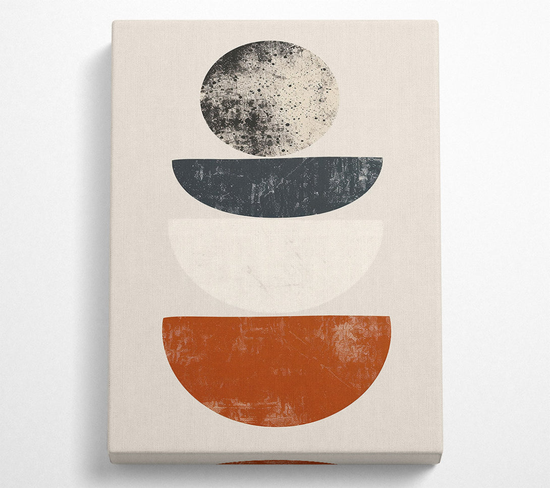  A Canvas Print of Terracotta Balanced Forms Canvas Print