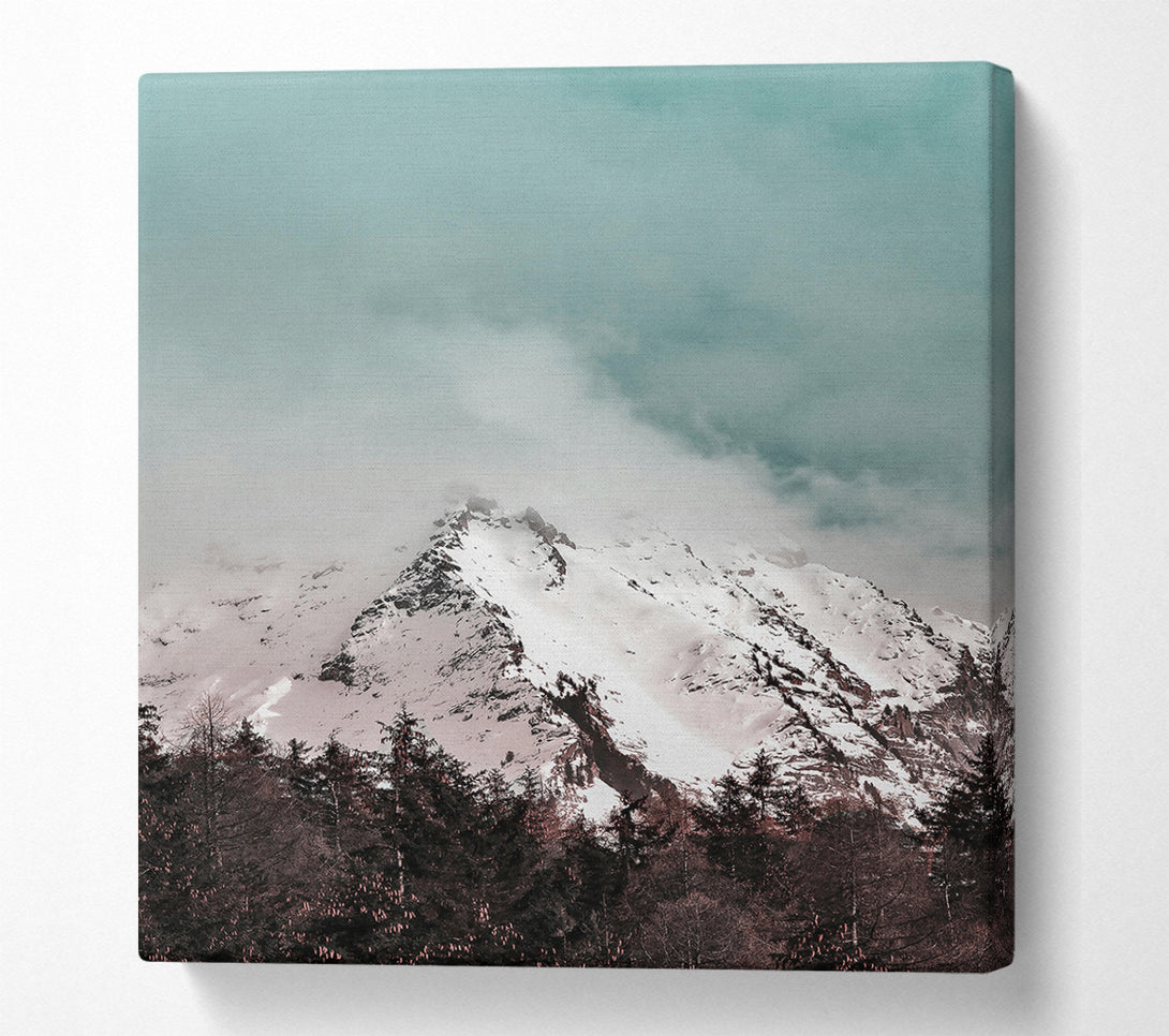 A Canvas Print of Pale Blue Mountain Peak Canvas Print