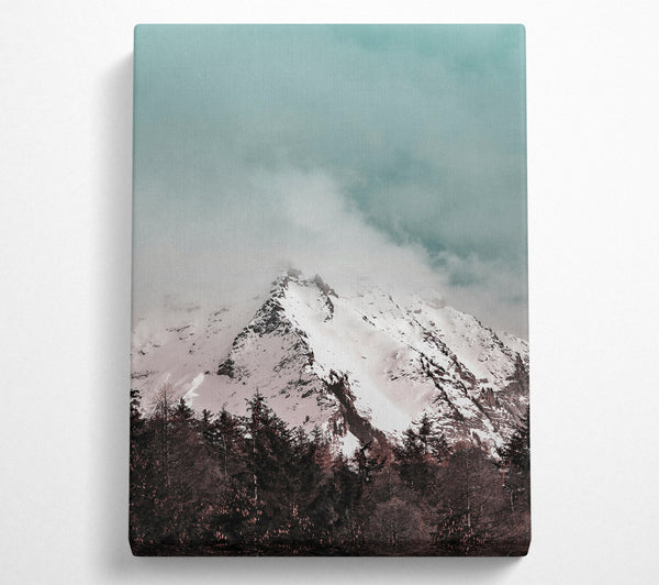  A Canvas Print of Pale Blue Mountain Peak Canvas Print