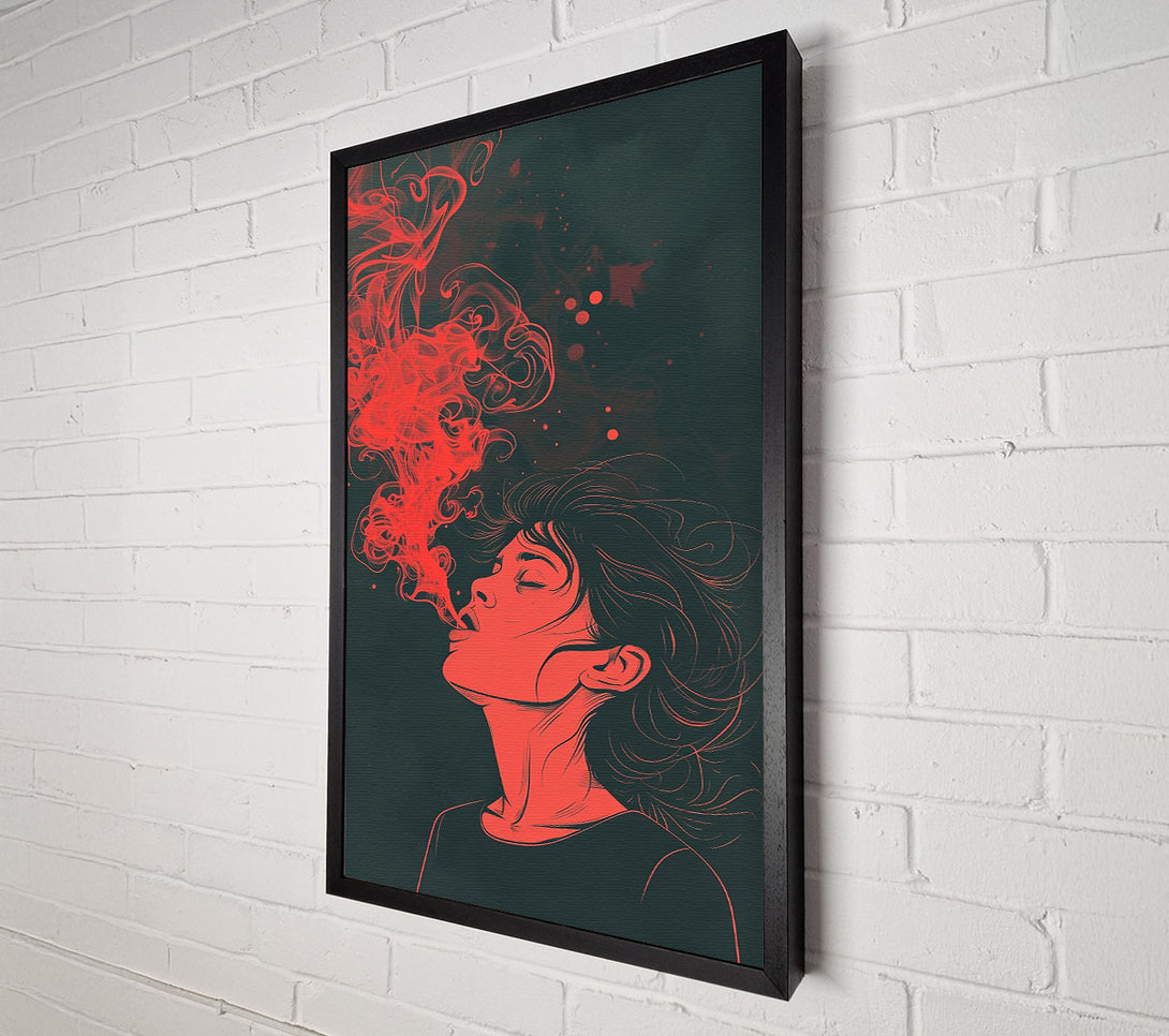  A Canvas Print of Crimson Smoke Dream Canvas Art