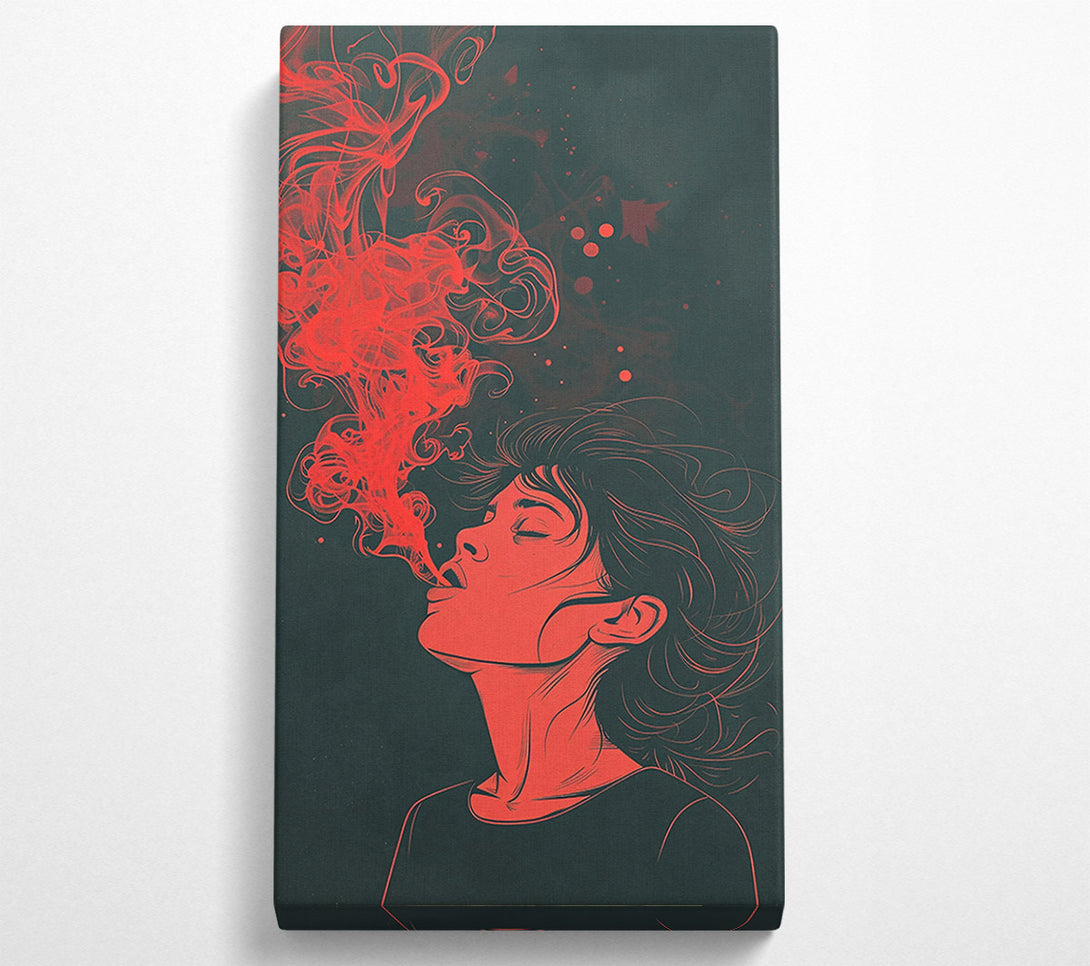  A Canvas Print of Crimson Smoke Dream Canvas Art