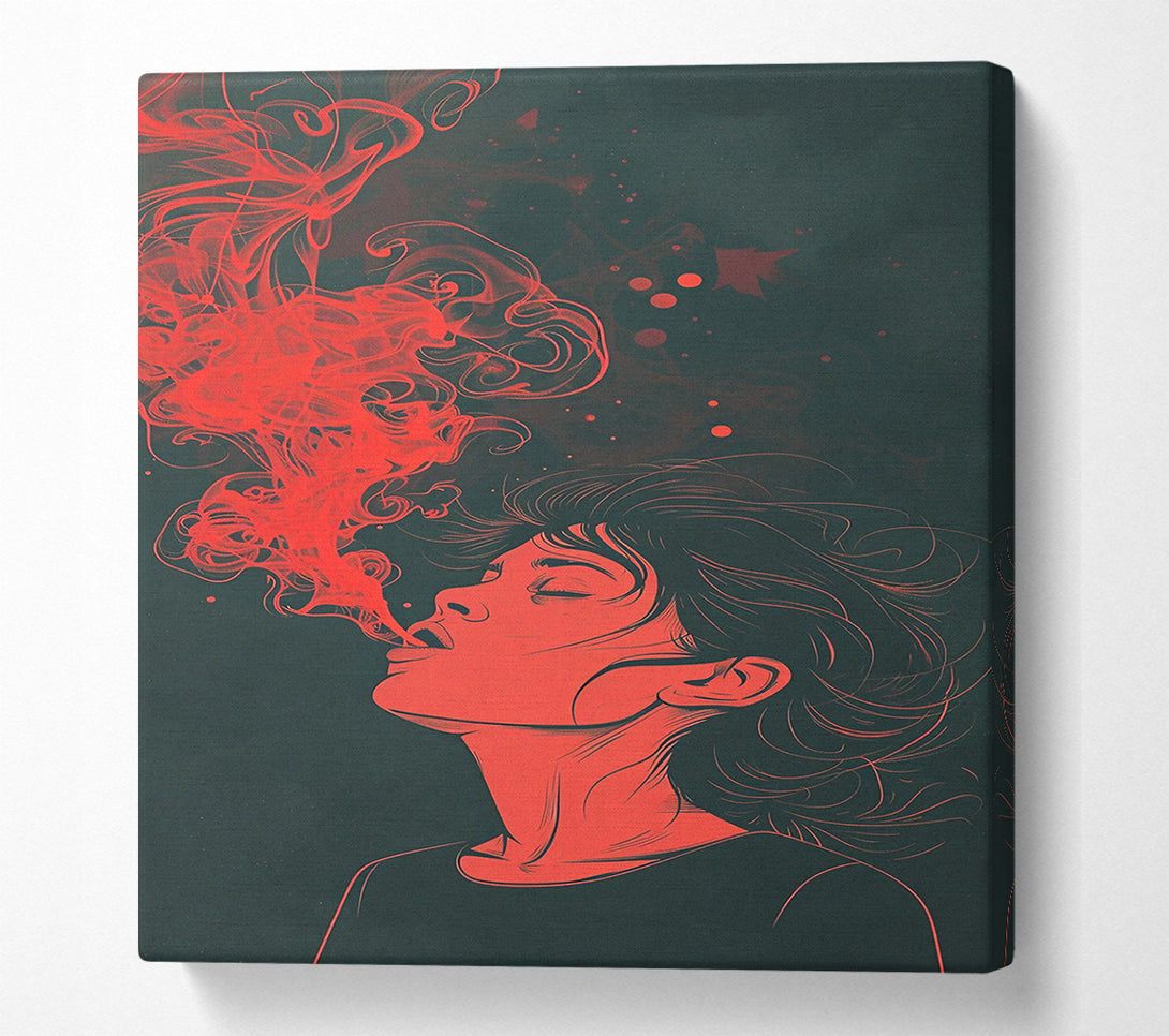  A Canvas Print of Crimson Smoke Dream Canvas Art