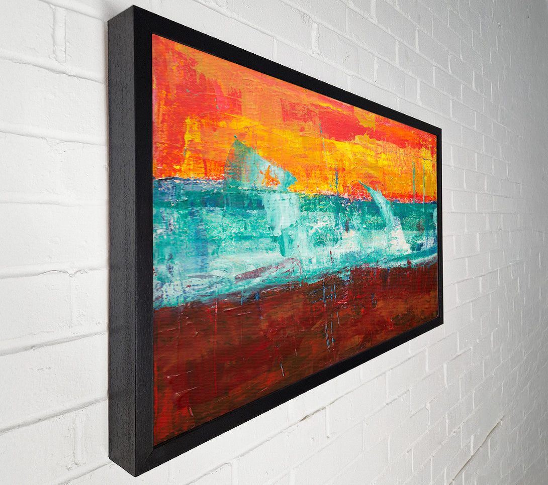  A Canvas Print of Azure Sunset Hues Canvas Art