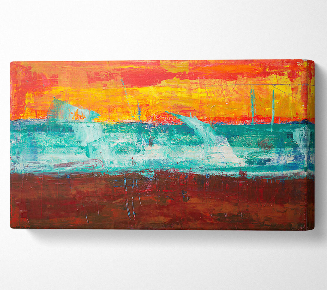  A Canvas Print of Azure Sunset Hues Canvas Art
