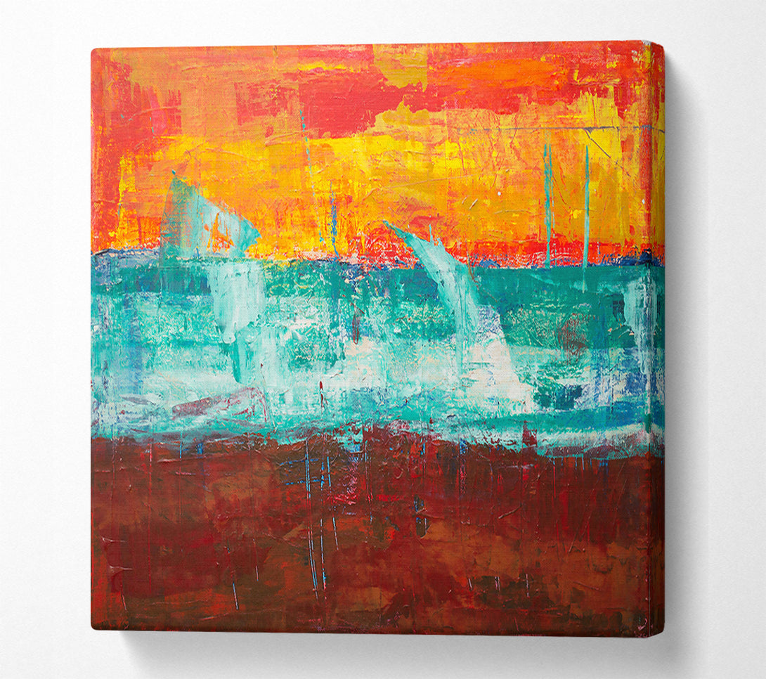 A Canvas Print of Azure Sunset Hues Canvas Art