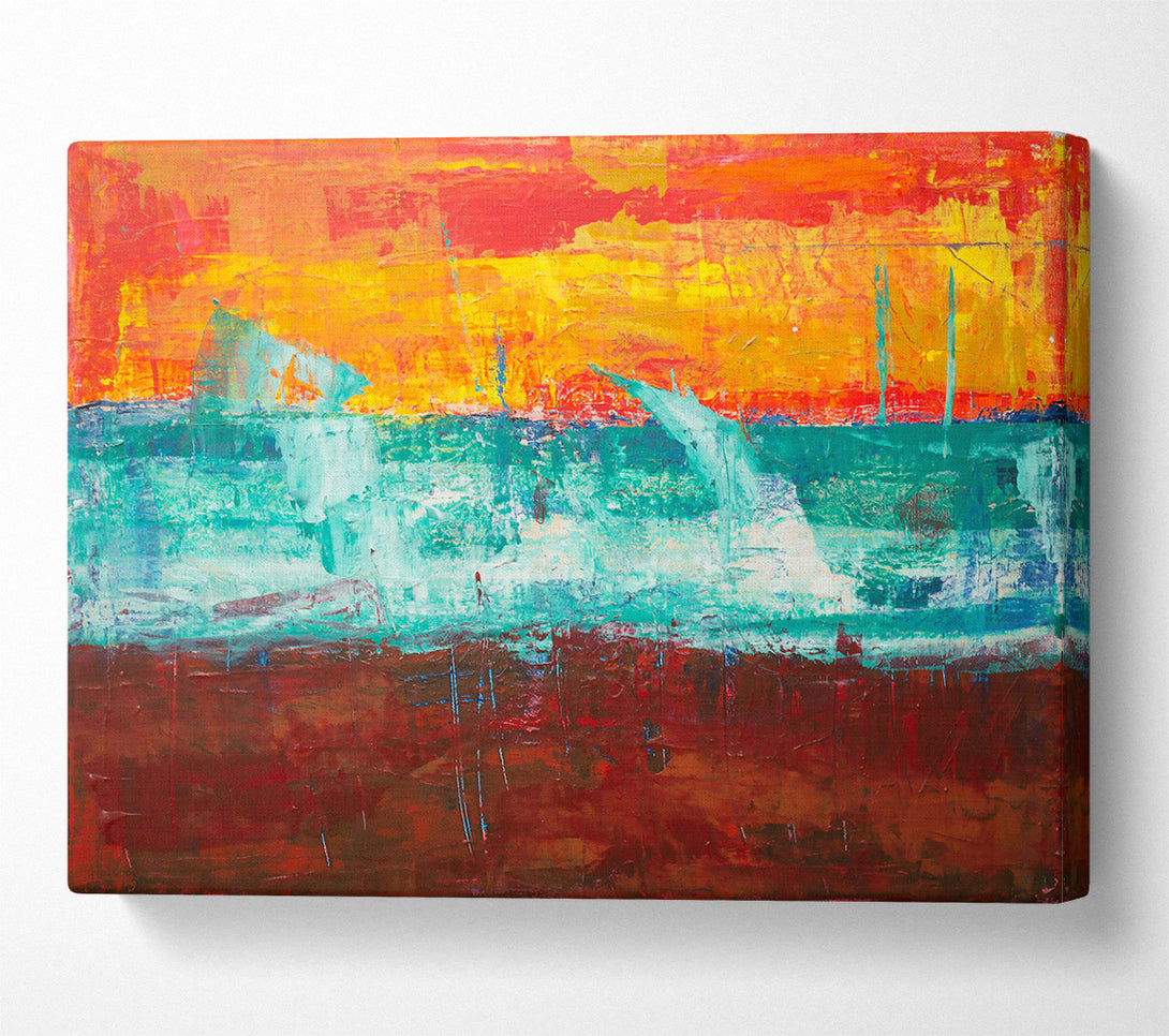  A Canvas Print of Azure Sunset Hues Canvas Art