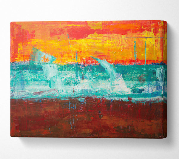  A Canvas Print of Azure Sunset Hues Canvas Art