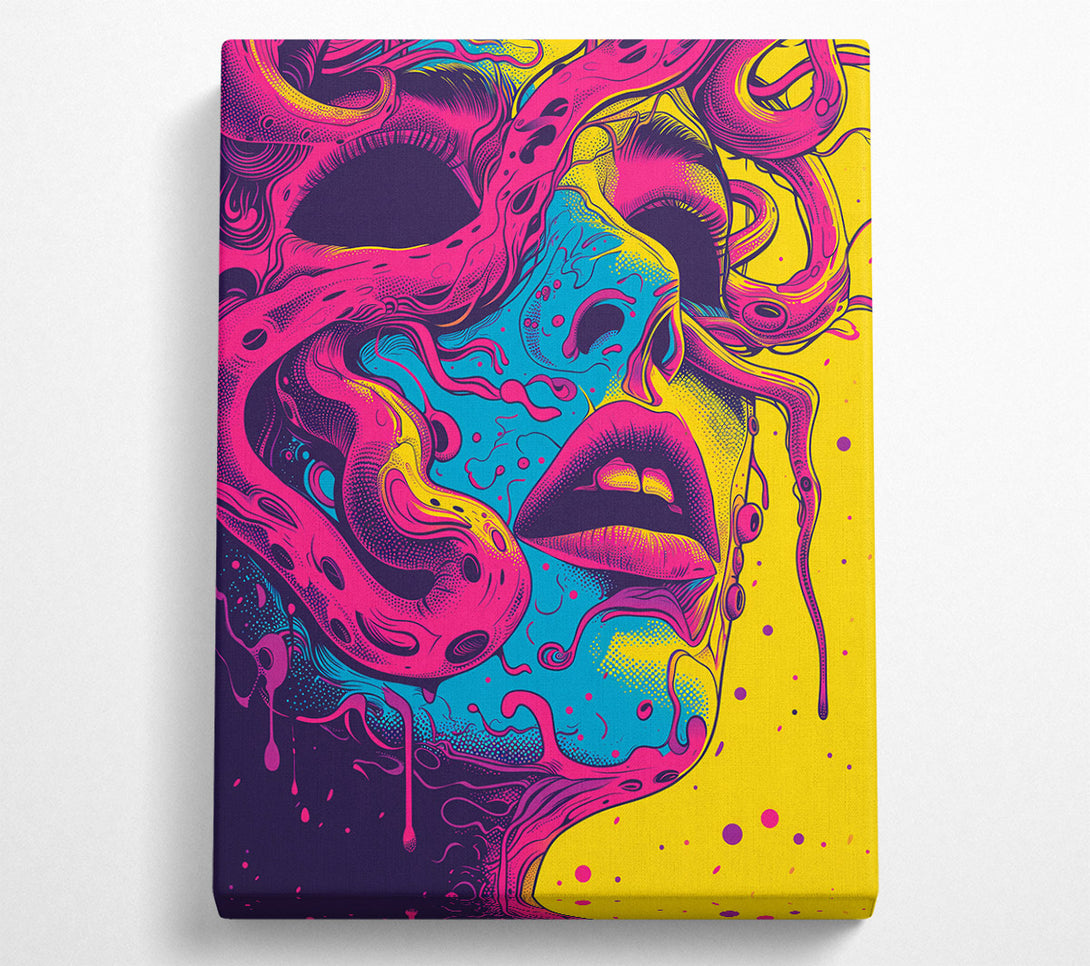  A Canvas Print of Pink Cosmic Bloom Canvas Wall Art