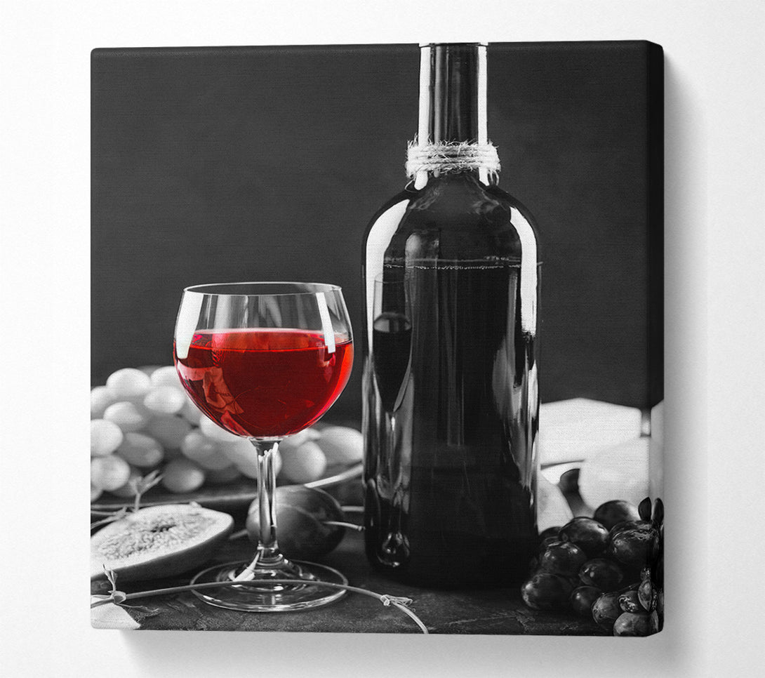  A Canvas Print of Glass Of Wine Canvas Wall Art