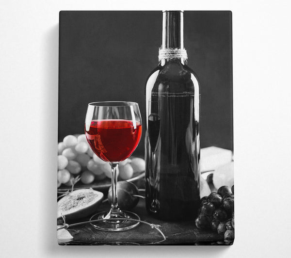  A Canvas Print of Glass Of Wine Canvas Wall Art