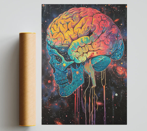 Cosmic Blue Brain Print