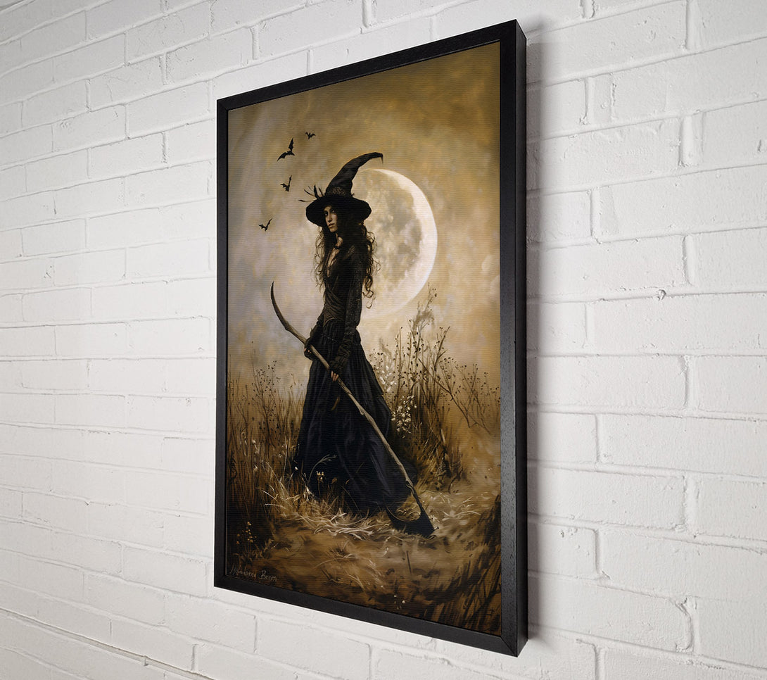 A Canvas Print of Black Moon Witch Canvas Print