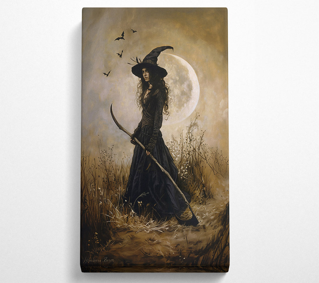  A Canvas Print of Black Moon Witch Canvas Print