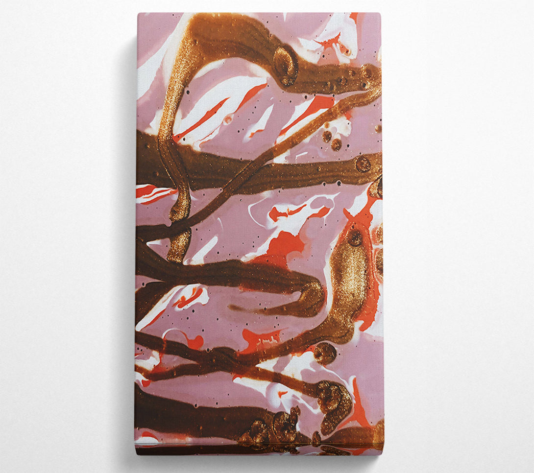  A Canvas Print of Golden Mauve Swirls Canvas Art