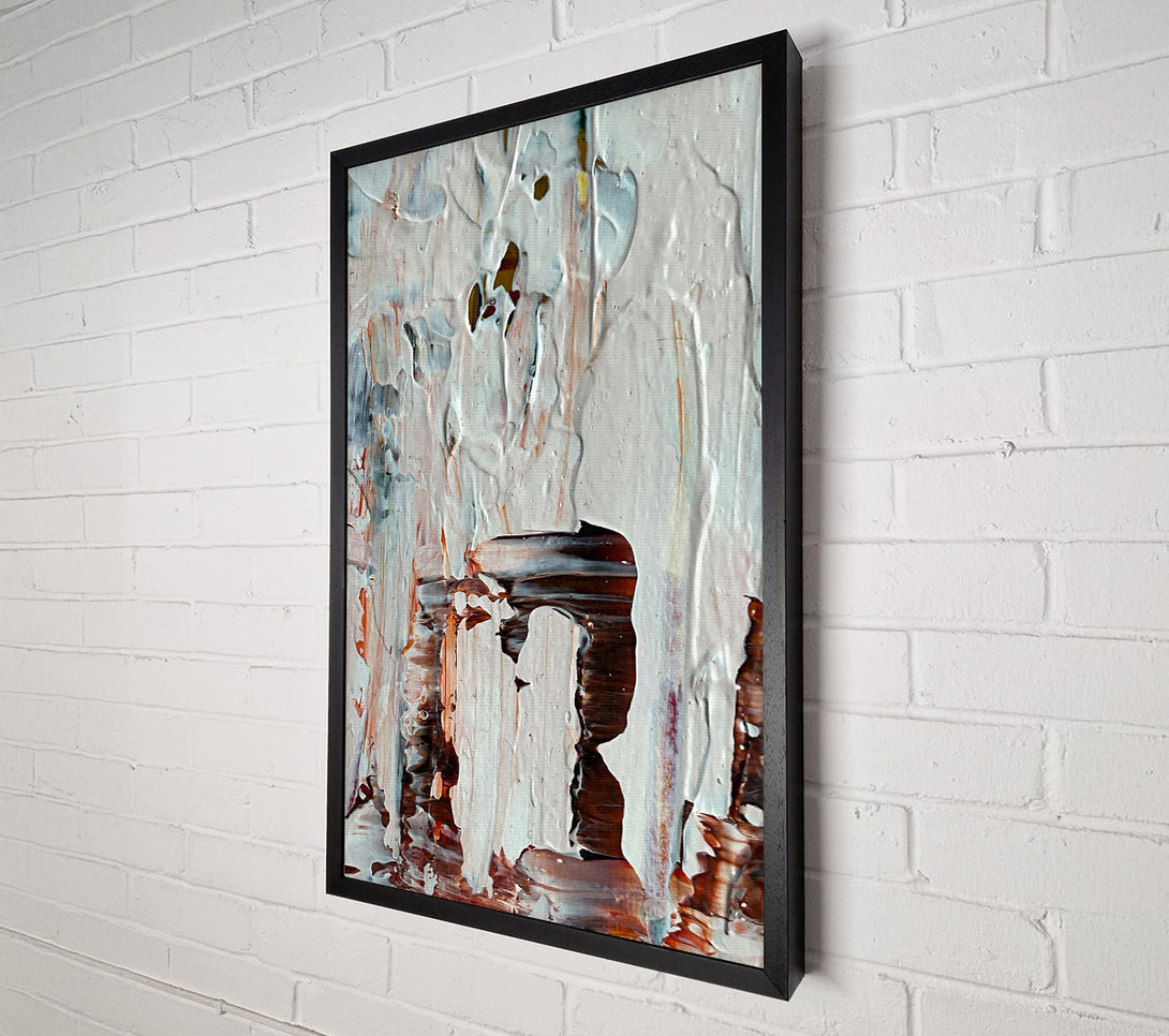  A Canvas Print of White Abstract Flows Canvas Print