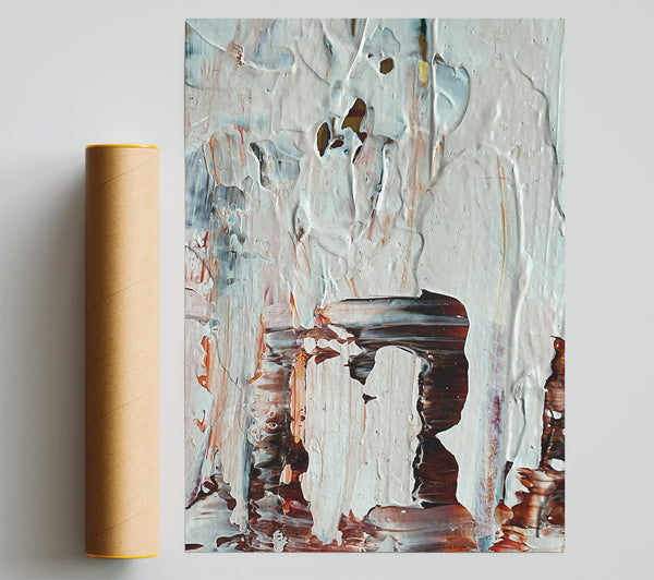 White Abstract Flows Giclee Print