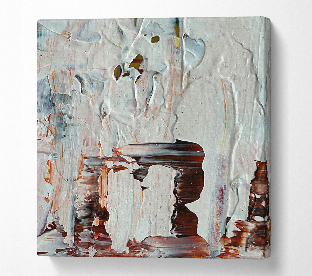  A Canvas Print of White Abstract Flows Canvas Print