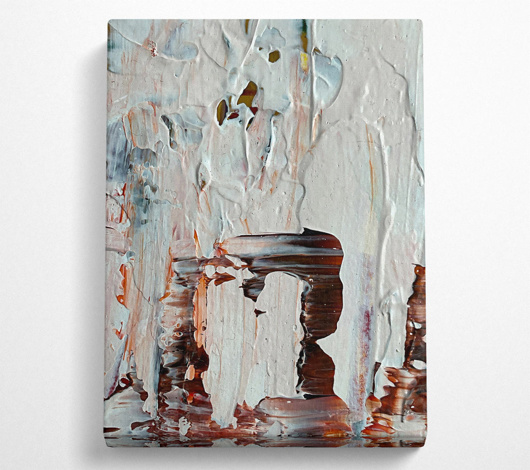 A Canvas Print of White Abstract Flows Canvas Print