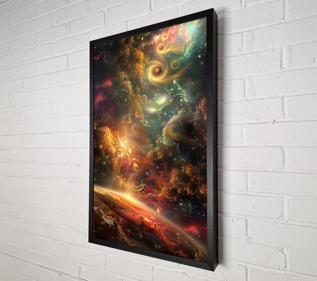  A Canvas Print of Golden Cosmic Awakening Canvas Wall Art