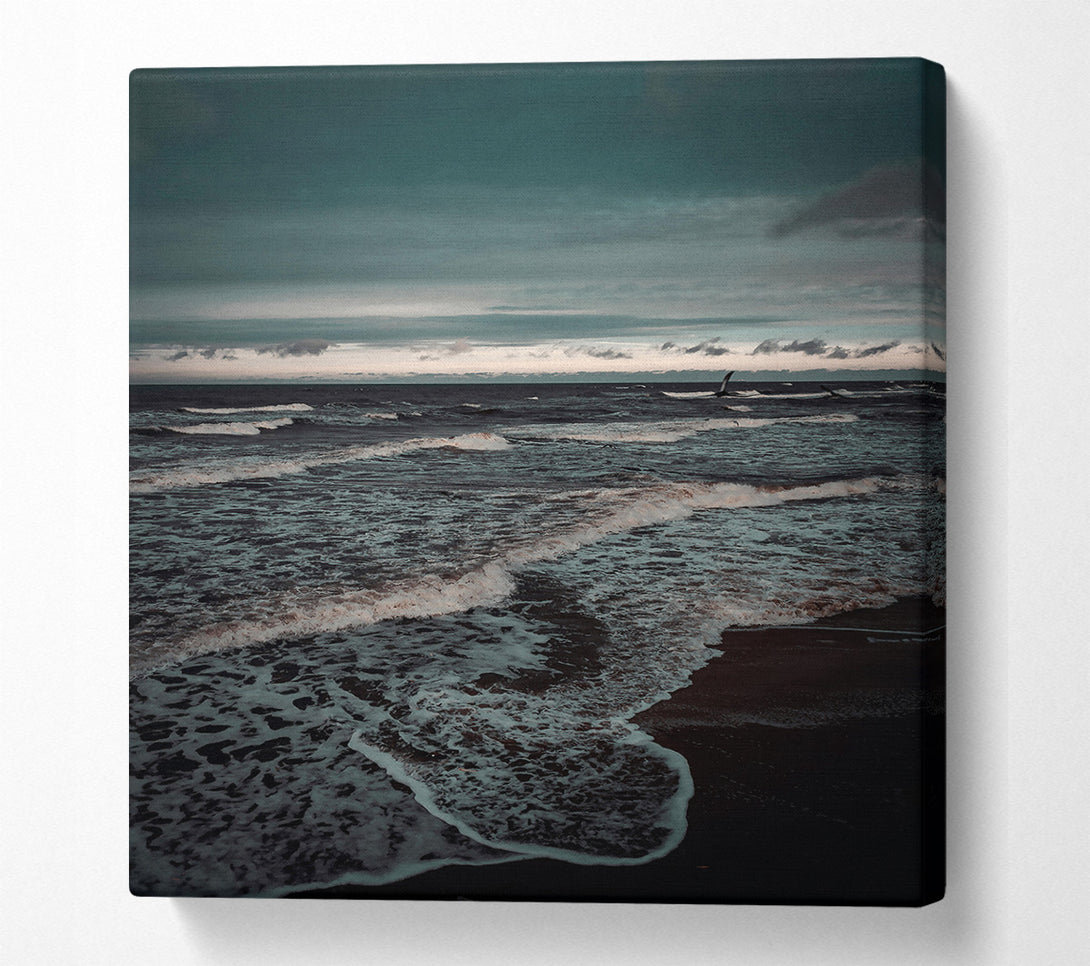  A Canvas Print of Azure Ocean'S Hush Canvas Art