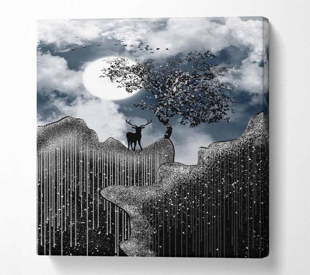  A Canvas Print of Glitte Deer Canvas Wall Art