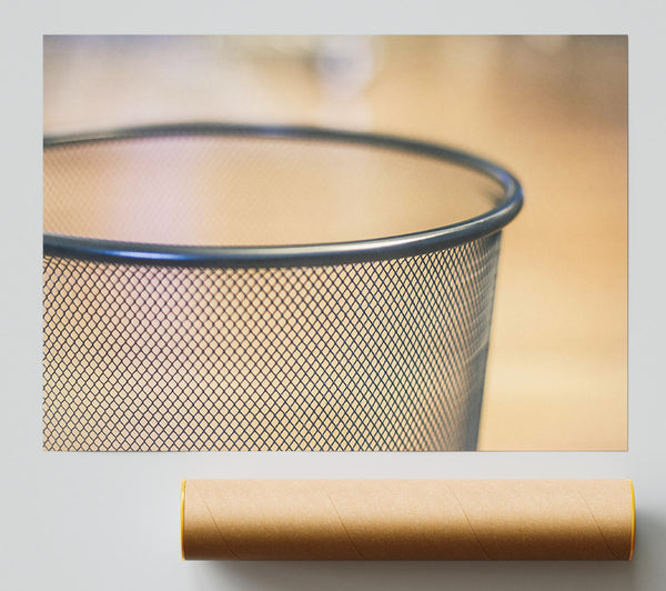 Silver Grid Emptiness Poster