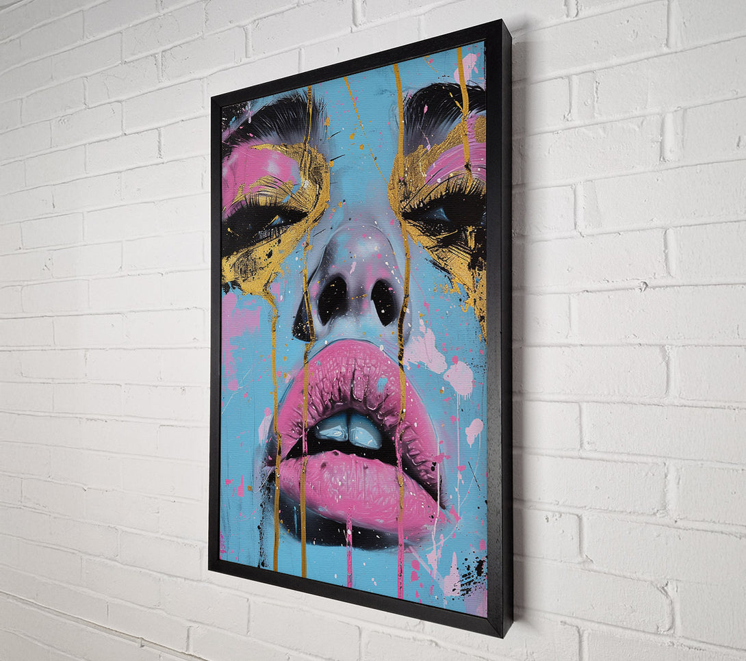  A Canvas Print of Glitter Eye Shadow Lips Canvas Print