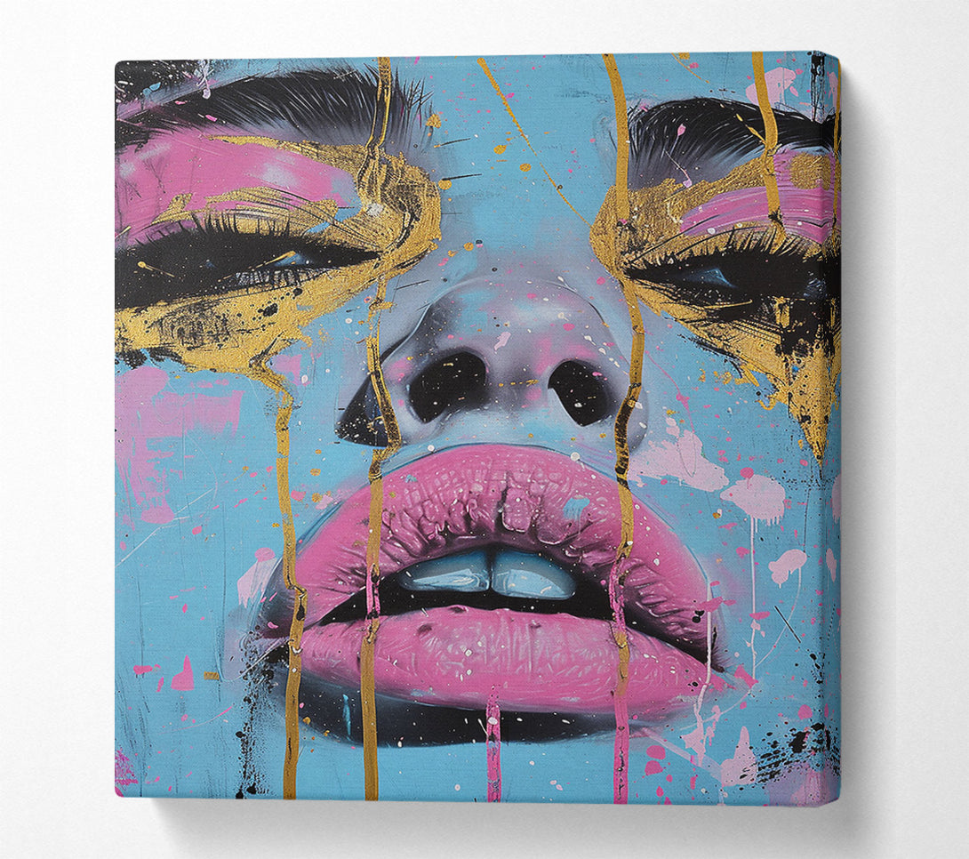  A Canvas Print of Glitter Eye Shadow Lips Canvas Print