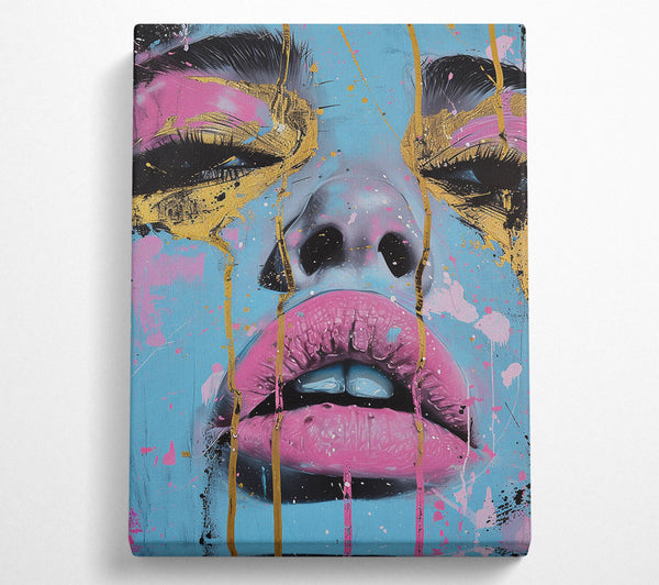  A Canvas Print of Glitter Eye Shadow Lips Canvas Print