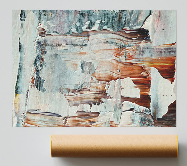 Whitewashed Rust Layers Print