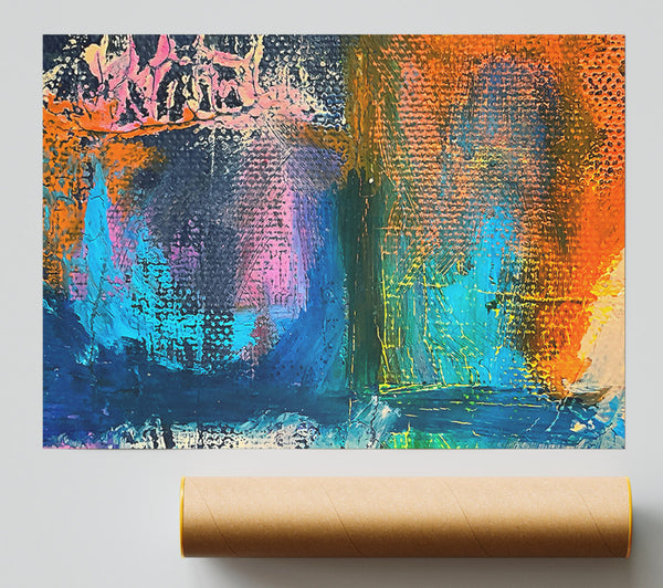 Orange And Blue Canvas Poster