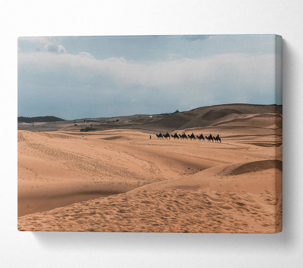  A Canvas Print of Golden Desert Caravan Canvas Art