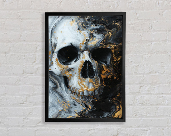Glitter Skull Framed Print