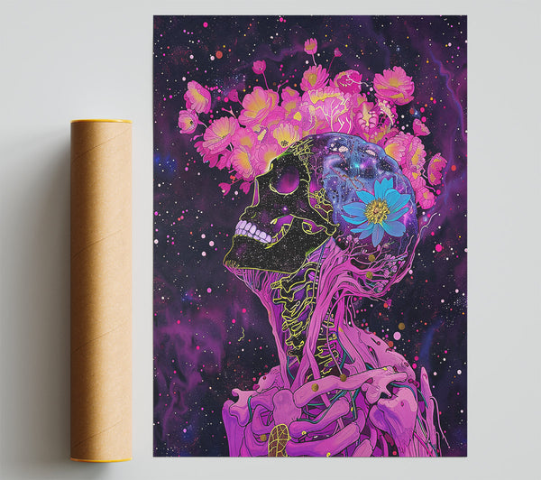 Pink Cosmic Bloom Poster